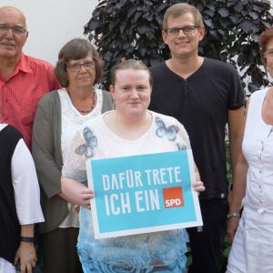 Der SPD-Vorstand in Uedem: v.l. Michaela Gebser, Jürgen Noth, Tosca Noth, Nicole Klimisch, Carsten Otto und Elke Hermans.