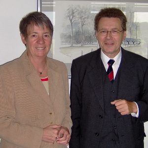 Barbara Hendricks und der Chef der Arbeitsagentur Wesel, Dr. Peter Glück