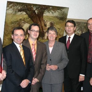 Staatssekretärin Barbara Hendricks mit Bankern aus dem Kreis Kleve