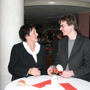 Uedems SPD-Chef laf Plotke mit Justizministerin Brigitte Zypries