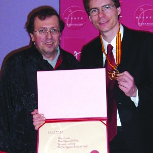 SPD-Chef Olaf Plotke und Gourmand-Präsident Edouard Cointreau