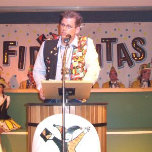 Carsten Otto als Büttenredner bei der Fidelitas Uedem.